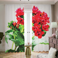 Bouvardia Plant Print Dimout Pencil Pleat Curtains