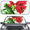 Bouvardia Plant Print Car Windshield Sun Shade