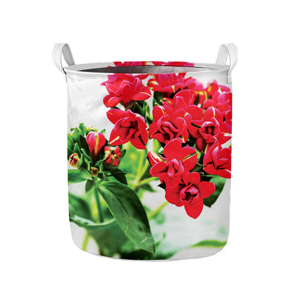Bouvardia Plant Print Collapsible Laundry Basket