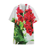 Bouvardia Plant Print Cotton Hawaiian Shirt