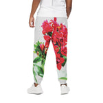Bouvardia Plant Print Cotton Pants