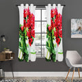 Bouvardia Plant Print Grommet Curtain Panels