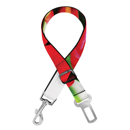 Bouvardia Plant Print Dog Seat Belt