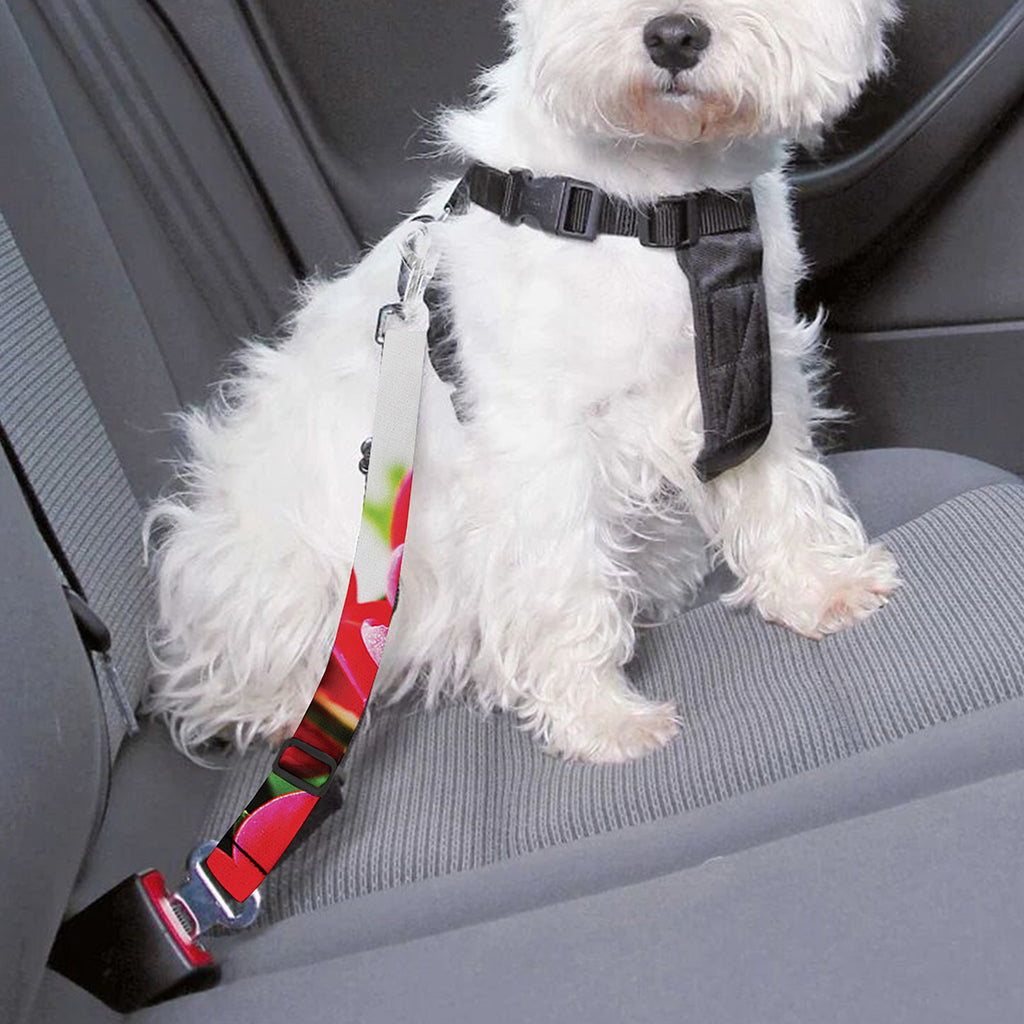 Bouvardia Plant Print Dog Seat Belt
