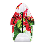 Bouvardia Plant Print Dog Zip Up Hoodie