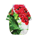 Bouvardia Plant Print Dog Zip Up Hoodie