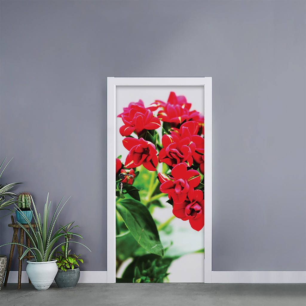 Bouvardia Plant Print Door Sticker