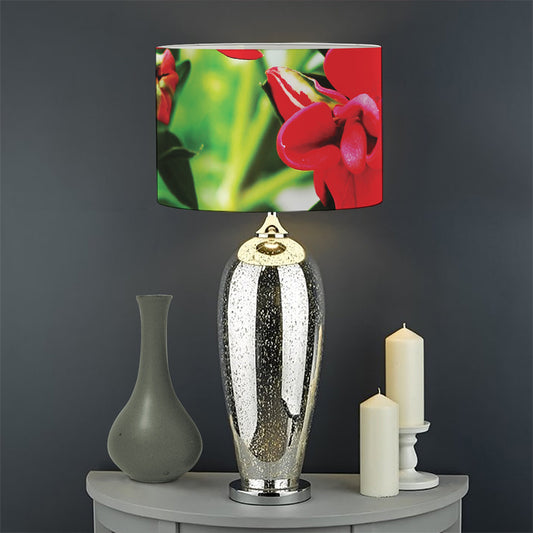 Bouvardia Plant Print Drum Lamp Shade