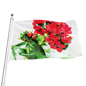 Bouvardia Plant Print Flag