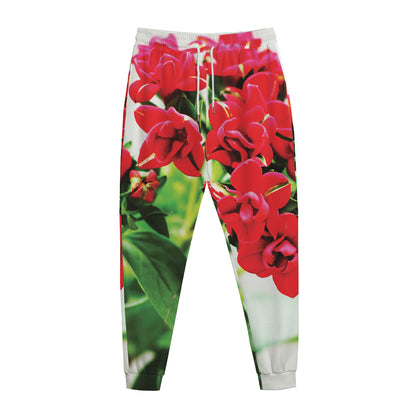 Bouvardia Plant Print Jogger Pants