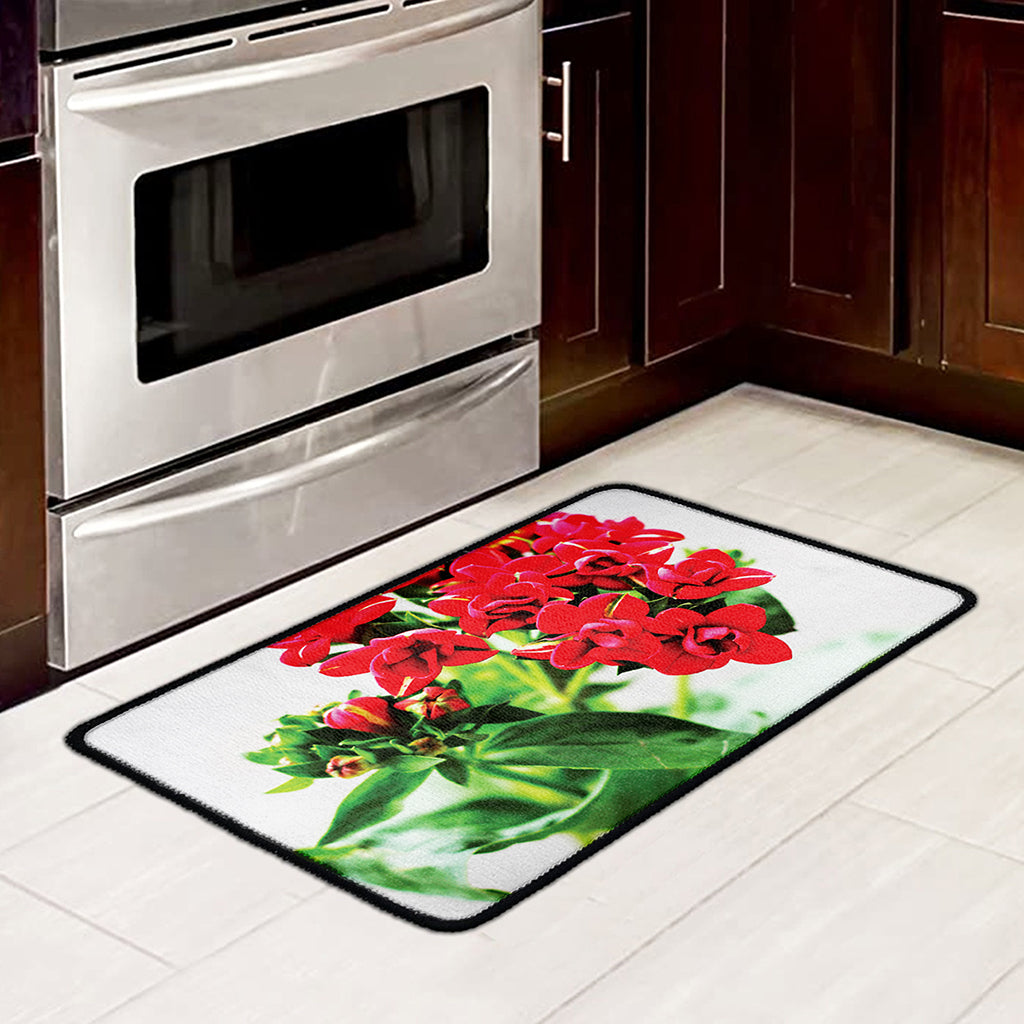 Bouvardia Plant Print Kitchen Mat