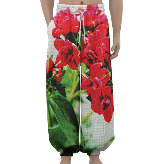 Bouvardia Plant Print Lantern Pants