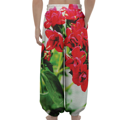 Bouvardia Plant Print Lantern Pants
