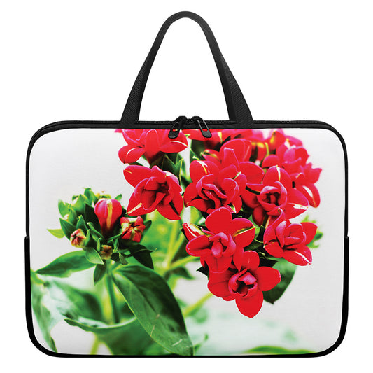 Bouvardia Plant Print Laptop Sleeve With Handle