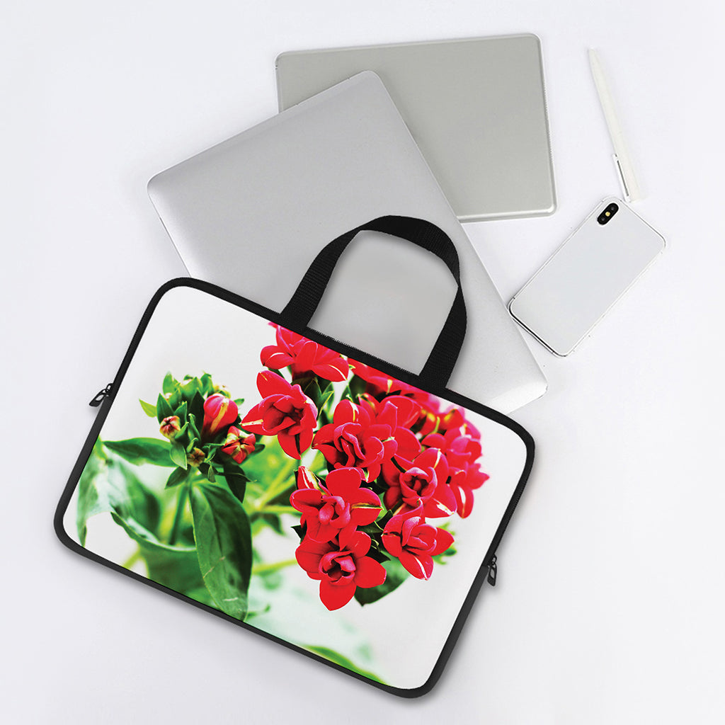 Bouvardia Plant Print Laptop Sleeve With Handle