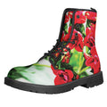 Bouvardia Plant Print Lace-Up Boots