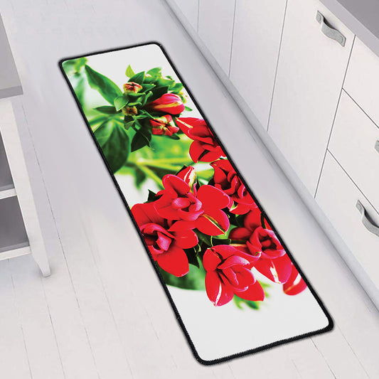 Bouvardia Plant Print Long Kitchen Mat