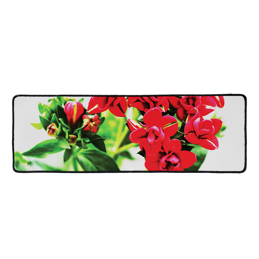 Bouvardia Plant Print Long Kitchen Mat