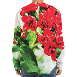 Bouvardia Plant Print Long Sleeve Baseball Jersey