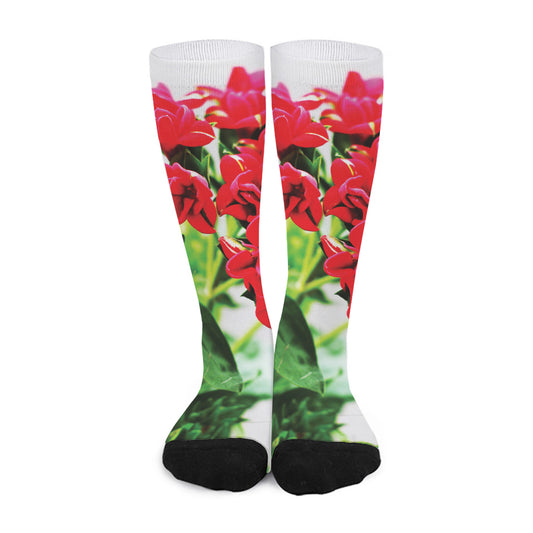Bouvardia Plant Print Long Socks