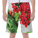 Bouvardia Plant Print Men's Beach Shorts