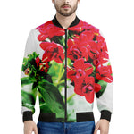 Bouvardia Plant Print Men's Bomber Jacket