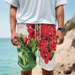 Bouvardia Plant Print Men's Cargo Shorts