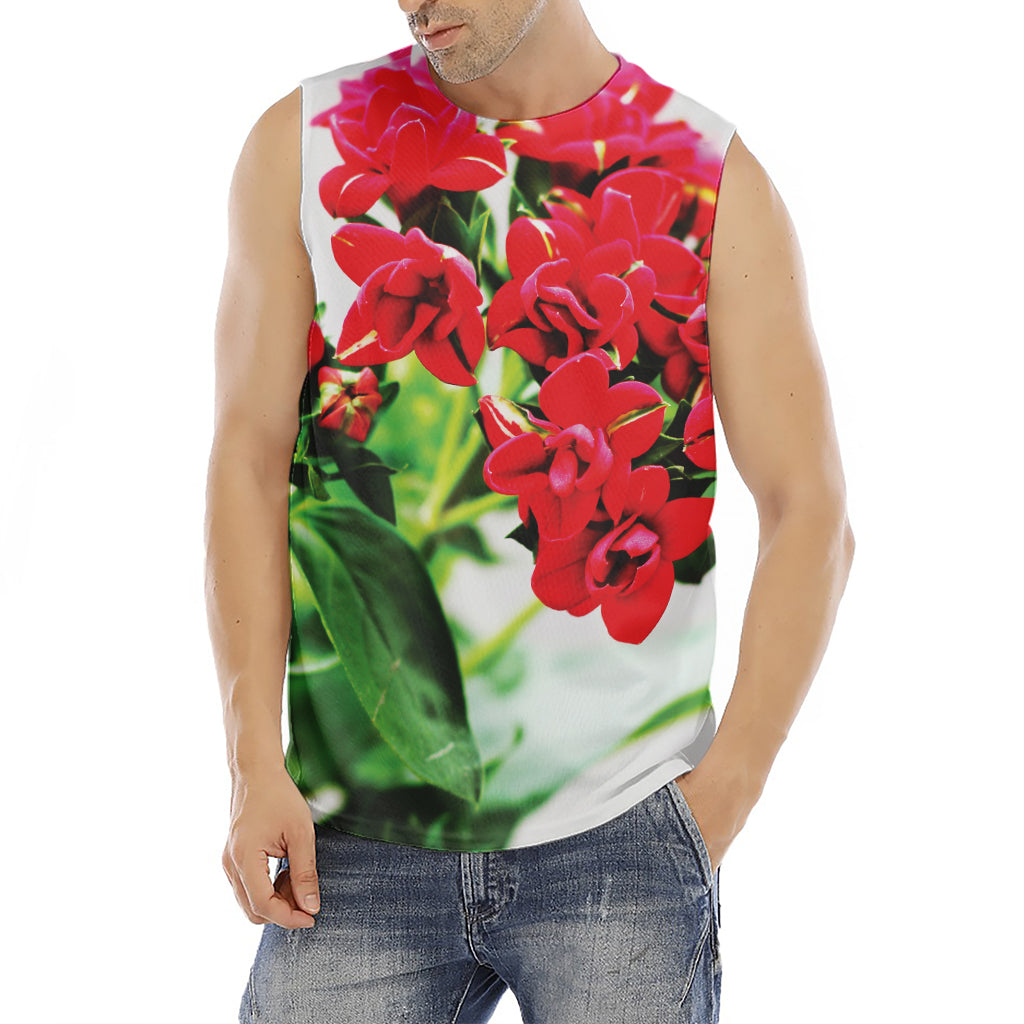 Bouvardia Plant Print Men's Fitness Tank Top