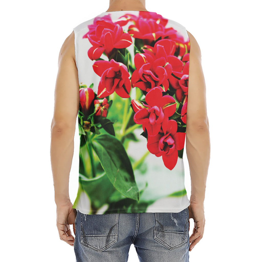 Bouvardia Plant Print Men's Fitness Tank Top