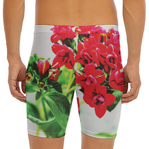 Bouvardia Plant Print Men's Long Boxer Briefs