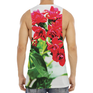 Bouvardia Plant Print Men's Muscle Tank Top