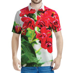 Bouvardia Plant Print Men's Polo Shirt