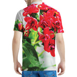 Bouvardia Plant Print Men's Polo Shirt