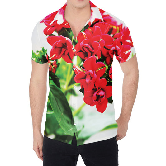 Bouvardia Plant Print Men's Shirt