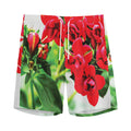 Bouvardia Plant Print Men's Athletic Shorts
