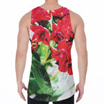 Bouvardia Plant Print Men's Velvet Tank Top