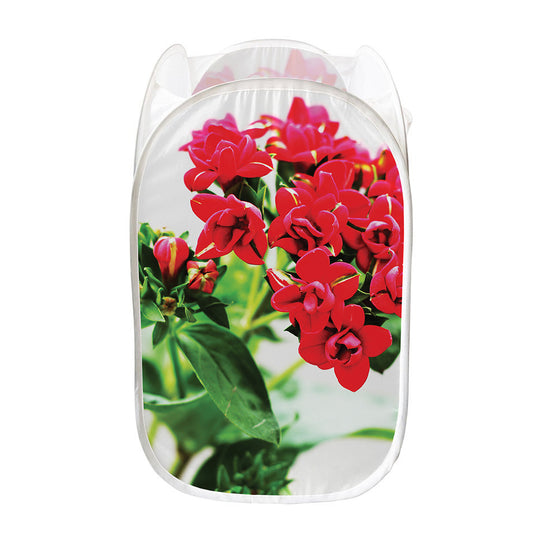 Bouvardia Plant Print Mesh Laundry Hamper