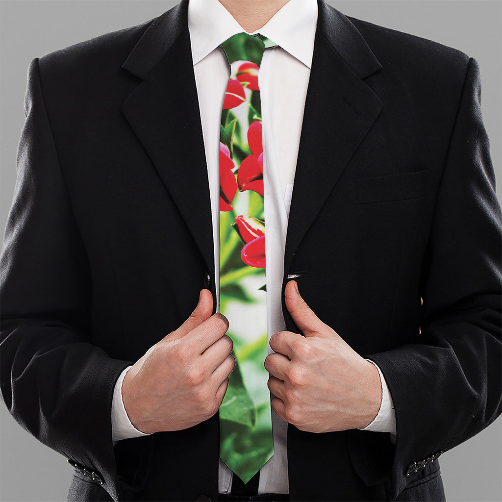 Bouvardia Plant Print Necktie