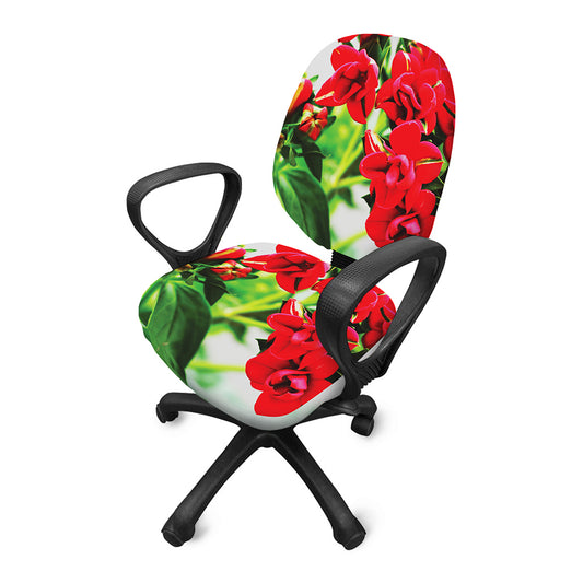 Bouvardia Plant Print Office Chair Cover