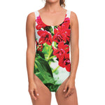 Bouvardia Plant Print One Piece Swimsuit