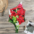 Bouvardia Plant Print One Shoulder Bodysuit