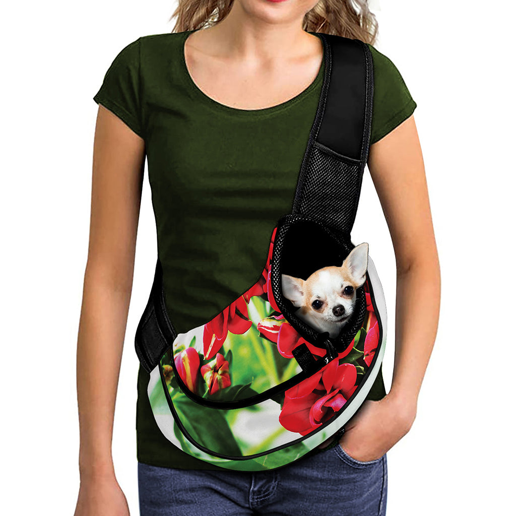Bouvardia Plant Print Pet Sling Carrier
