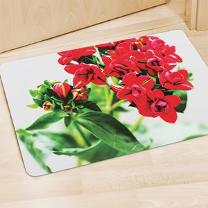 Bouvardia Plant Print Polyester Doormat