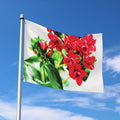 Bouvardia Plant Print Polyester Flag