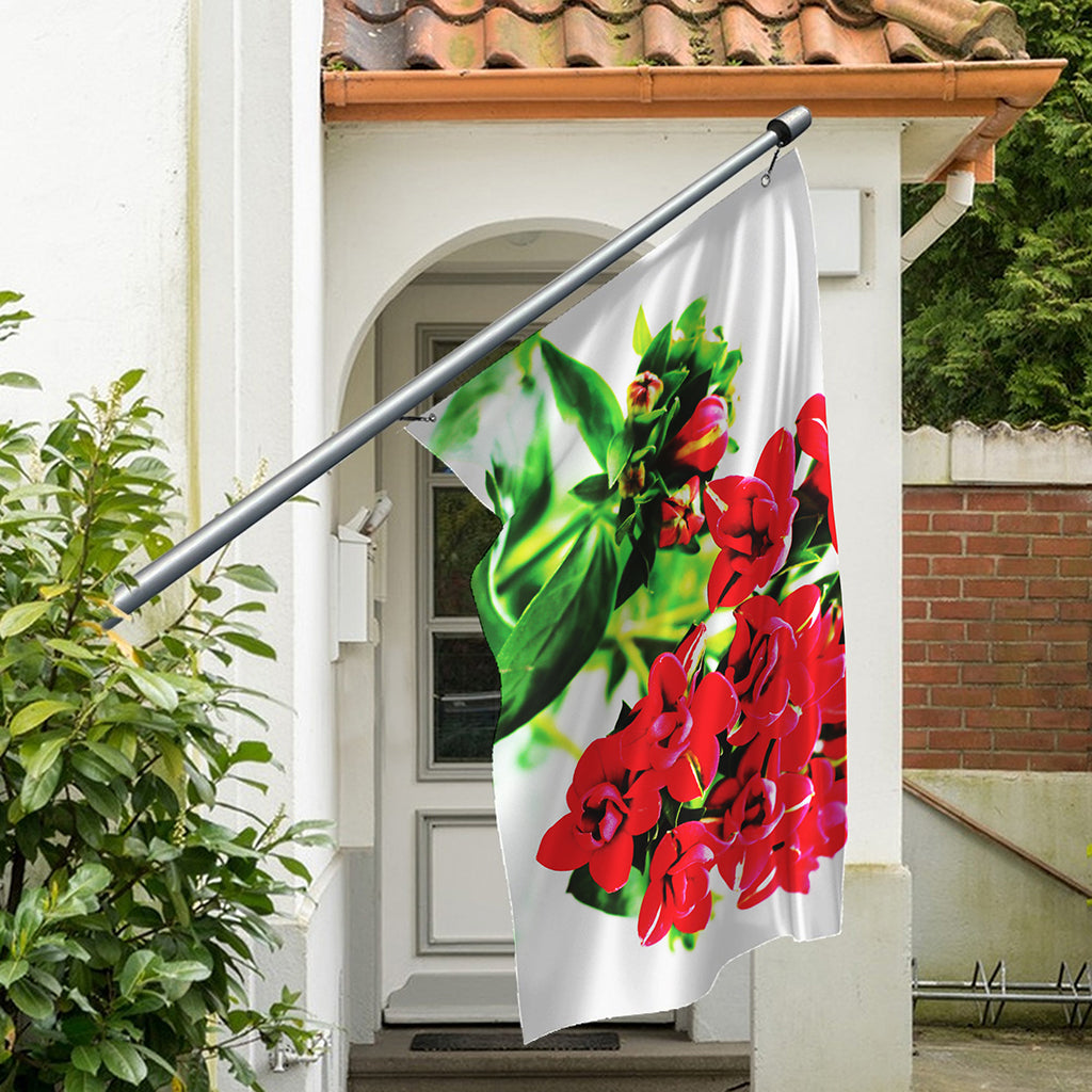 Bouvardia Plant Print Polyester Flag