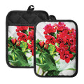 Bouvardia Plant Print Pot Holders With Pocket