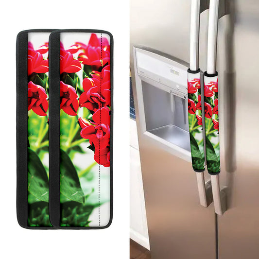 Bouvardia Plant Print Refrigerator Handle Covers