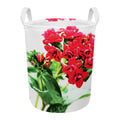 Bouvardia Plant Print Round Laundry Basket