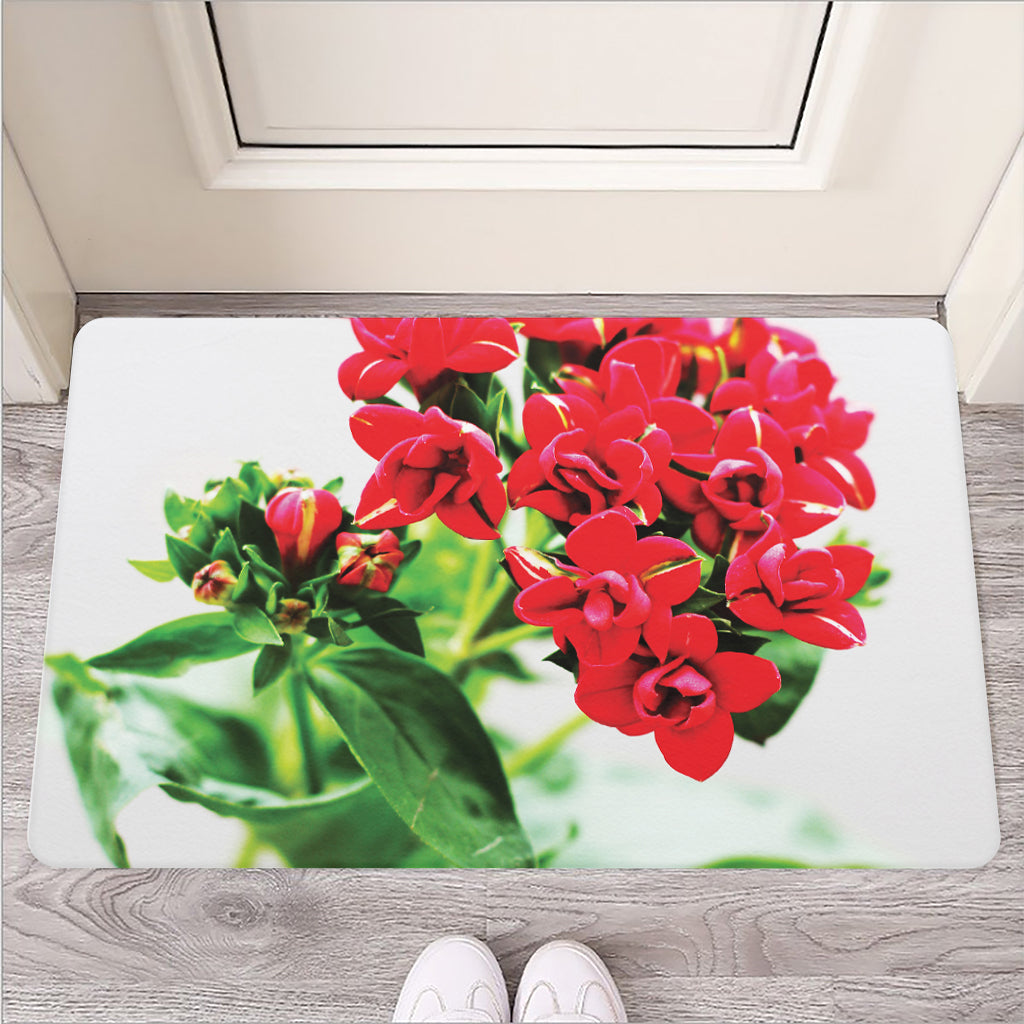 Bouvardia Plant Print Rubber Doormat