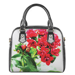 Bouvardia Plant Print Shoulder Handbag